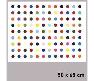 Allernieuwste.nl Canvas Schilderij Stippen Abstract Modern - 50 x 65 cm