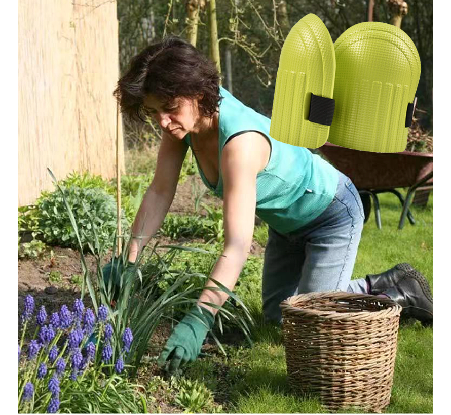 Allernieuwste.nl® 2 paar KNIE Beschermers Zacht Schuim EVA Kniebesschermers Tuin en Klussen - Kniebescherming - GROEN 2 PAAR