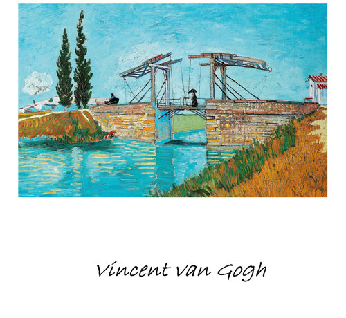 Allernieuwste.nl Allernieuwste.nl® Canvas Schilderij * Vincent Van Gogh - DE BRUG VAN LANGLOIS BIJ ARLES * - Kunst aan je Muur - postimpressionisme, expressionisme - Kleur - 50 x 80 cm