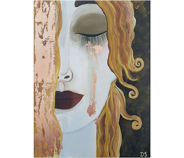 Allernieuwste.nl Canvas Schilderij Gustav Klimt: Gouden Tranen - 50 x 65 cm