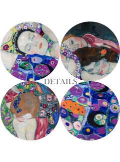 Allernieuwste.nl® Canvas Schilderij * Gustav Klimt: De Maagd * - Kunst aan je Muur - Modern Symbolisch - Kleur - 70 x 70 cm