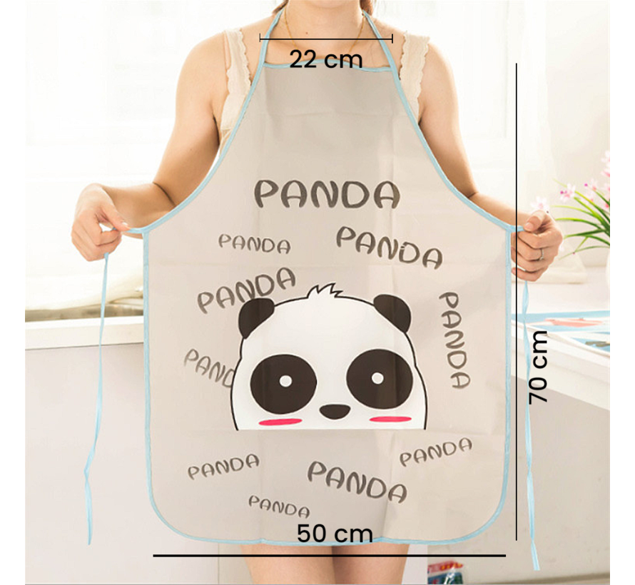 Allernieuwste.nl® 2 STUKS PANDA Kinderschorten Waterdicht en Oliebestendig Knutselschort Kookschort Keukenschort voor Kinderen - 50 x 70 cm