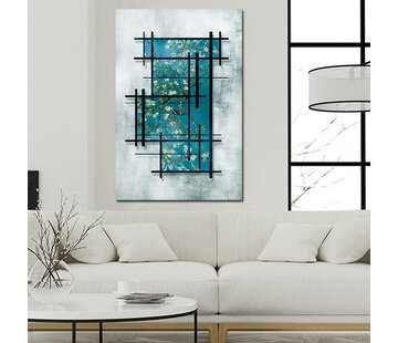 Allernieuwste.nl Canvas Schilderij Vincent Van Gogh: Bloeiende Amandel Modern - 50 x 100 cm
