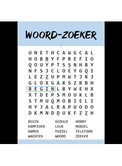 Allernieuwste.nl Canvas Schilderij Wachtkamer Woordzoeker - 50 x 70 cm