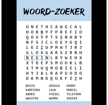 Allernieuwste.nl Canvas Schilderij Wachtkamer Woordzoeker - 50 x 70 cm