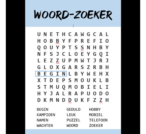 Allernieuwste.nl Allernieuwste.nl® Canvas Schilderij Wachtkamer Woordzoeker - Kunst aan je Muur - Kleur - wachtruimte - 50 x 70 cm