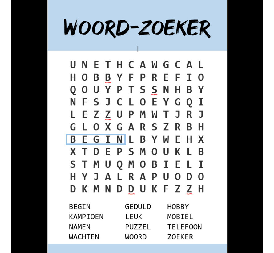 Allernieuwste.nl® Canvas Schilderij Wachtkamer Woordzoeker - Kunst aan je Muur - Kleur - wachtruimte - 50 x 70 cm