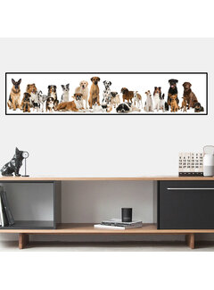 Nieuw Canvas Schilderij 27 Hondenrassen - 120 x 25 cm