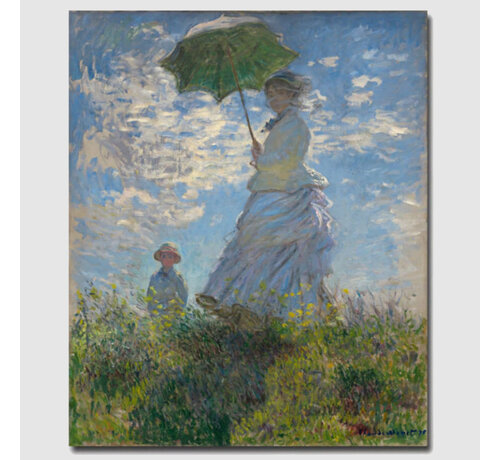 Allernieuwste.nl Allernieuwste.nl® Canvas Schilderij CLAUDE MONET: Madame Monet and her Son - Kunst aan je Muur - Impressionisme - Kleur - 70 x 100 cm