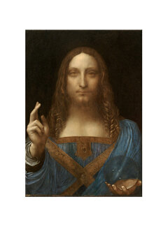 Allernieuwste.nl Canvas Schilderij Leonardo Da Vinci Salvator Mundi - Kleur - 50 x 75 cm