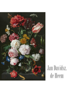 Allernieuwste.nl Canvas Schilderij Jan Davidsz de Heem Vaas met Bloemen - 50 x 70 cm