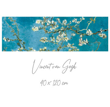 Allernieuwste.nl Canvas Schilderij Vincent Van Gogh: Almond Blossom - 40 x 120 cm