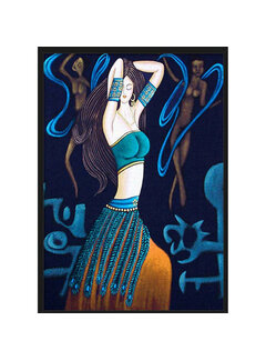 Allernieuwste.nl Canvas Schilderij Mooie Oosterse Dame -1 - 40 x 60 cm