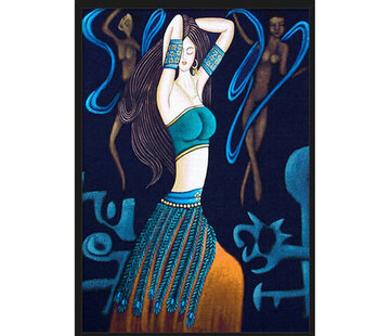 Allernieuwste.nl Canvas Schilderij Mooie Oosterse Dame -1 - 40 x 60 cm