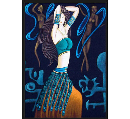 Allernieuwste.nl Allernieuwste.nl® Canvas Schilderij * Mooie Oosterse Dame -1 * - Modern - kleur - 40 x 60 cm