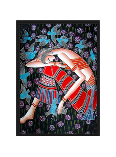 Allernieuwste.nl Canvas Schilderij Mooie Oosterse Dame -2 - 40 x 60 cm