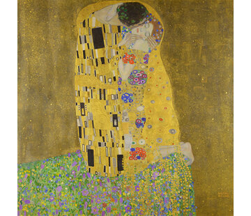 Allernieuwste.nl Canvas Schilderij Gustav Klimt - De Kus - 60 x 60 cm