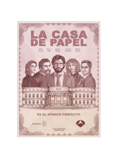 Allernieuwste.nl Canvas Schilderij La Casa De Papel -1 - 50 x 75 cm