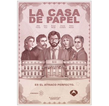 Allernieuwste.nl Canvas Schilderij La Casa De Papel -1 - 50 x 75 cm