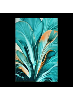 Allernieuwste.nl Canvas Schilderij Veren Bladeren - 50 x 70 cm