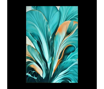 Allernieuwste.nl Canvas Schilderij Veren Bladeren - 50 x 70 cm