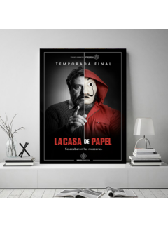 Allernieuwste.nl Canvas Schilderij 2-luik La Casa De Papel - 2st 42 x 30 cm