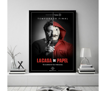 Allernieuwste.nl Canvas Schilderij 2-luik La Casa De Papel - 2st 42 x 30 cm