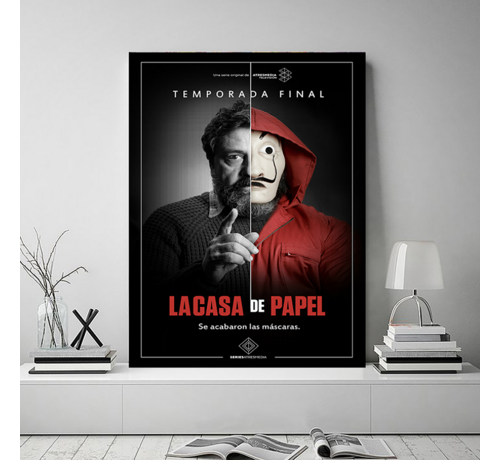 Allernieuwste.nl Canvas SET van 2 st.  La Casa De Papel - SET - Kunst Poster - TV serie - kleur - 42 x 30 cm SET
