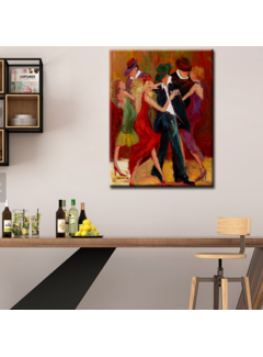 Allernieuwste.nl Canvas Schilderij Latijnse Latin Dansers - 50 x 70 cm