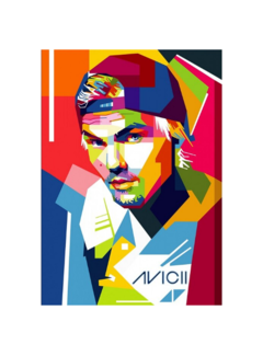 Allernieuwste.nl Canvas Schilderij DJ en muziekproducent AVICII - 50 x 75 cm