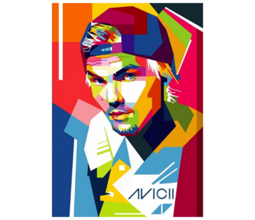 Allernieuwste.nl Canvas Schilderij DJ en muziekproducent AVICII - 50 x 75 cm
