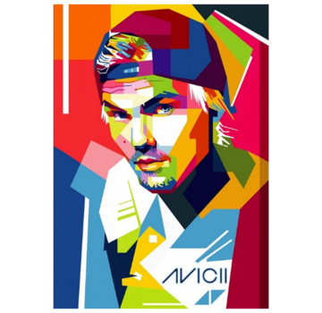Allernieuwste.nl Canvas Schilderij DJ en muziekproducent AVICII - 50 x 75 cm