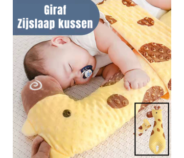 Allernieuwste.nl Giraf Zijslaap Kussen met Riem voor Baby's-  80 x 25 cm