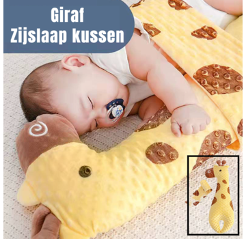 Allernieuwste.nl Giraf Zijslaap Kussen met Riem voor Baby's-  80 x 25 cm