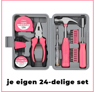 Allernieuwste.nl 24-delige Gereedschapsset voor Dames - Roze