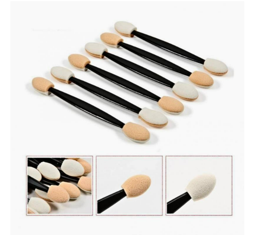 LaGloss® 25 STUKS Dubbele Wegwerp Oogschaduw Spons - Tweekleurig - Make Up Applicator - Oogschaduw Spons Bostels