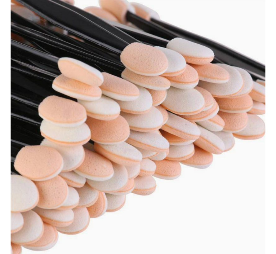 LaGloss® 25 STUKS Dubbele Wegwerp Oogschaduw Spons - Tweekleurig - Make Up Applicator - Oogschaduw Spons Bostels