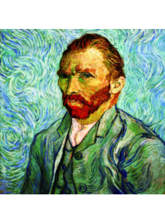 Allernieuwste.nl Canvas Schilderij Vincent van Gogh - Zelfportret 1889 - 60 x 60 cm