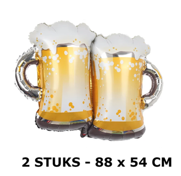 Allernieuwste.nl 2 STUKS Opblaasbare Bier Glazen Ballonnen