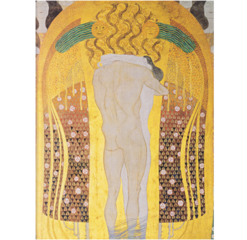 Allernieuwste.nl Canvas Schilderij Gustav Klimt Een Kus voor de Hele Wereld - 60 x 90 cm