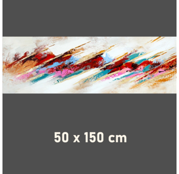 Allernieuwste.nl Canvas Schilderij Multicolor Graffiti - 50 x 150 cm