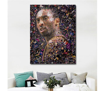 Allernieuwste.nl Canvas Schilderij Basketbal Kobe Bryant - 50 x 70 cm