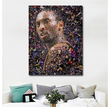Allernieuwste.nl Canvas Schilderij Basketbal Kobe Bryant - 50 x 70 cm