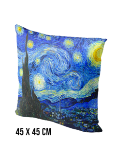 Allernieuwste.nl Kussenhoes The Stary Night Sterrennacht Vincent Van Gogh - 45 x 45 cm