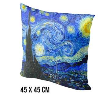 Allernieuwste.nl Kussenhoes The Stary Night Sterrennacht Vincent Van Gogh - 45 x 45 cm