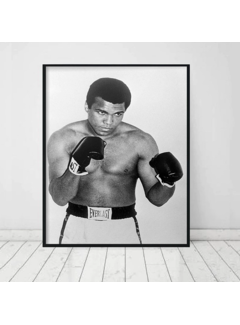 Allernieuwste.nl Canvas Schilderij Boksen Muhammed Ali - 50 x 70 cm