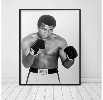 Allernieuwste.nl Canvas Schilderij Boksen Muhammed Ali - 50 x 70 cm