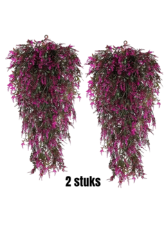 Allernieuwste.nl 2 STUKS Hangende Rode Kunst Lotus Bloemen - 75 cm