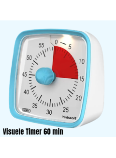 Allernieuwste.nl Visuele Afteltimer Met Nachtlampje - 60 Minuten - Blauw Rood