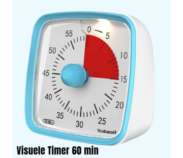 Allernieuwste.nl Visuele Afteltimer Met Nachtlampje - 60 Minuten - Blauw Rood